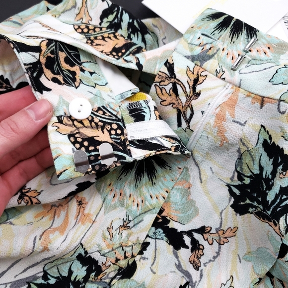 NWT Diane Von Furstenberg DVF Nathalie Floral Print Crepe Shorts Bermuda SZ 2 - Picture 8 of 11